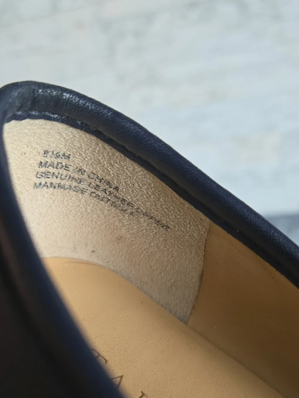 Talbots Laura Chain Link Leather Loafers NAVY - Picture 8 of 9
